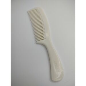 Vintage Clinique 7" Detangling Wide Tooth Hair Comb White Plastic w/ Handle‎